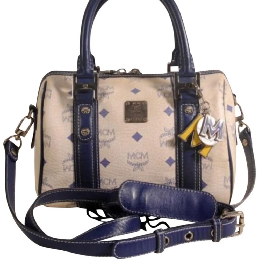 MCM Visetos Boston Crossbody  Bag with MCM Duster